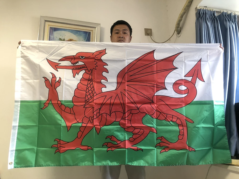 Bandera de Gales dragón rojo – 90×150 cm poliéster