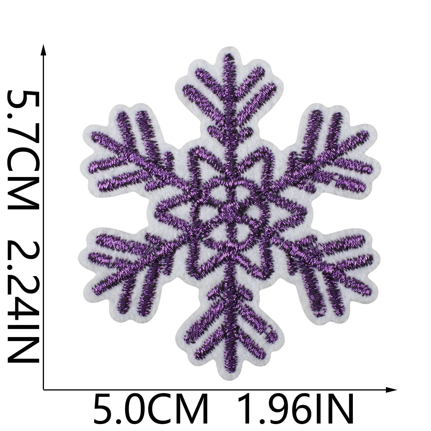 Parches bordados termoadhesivos copos de nieve brillantes – Navidad - imagen 2