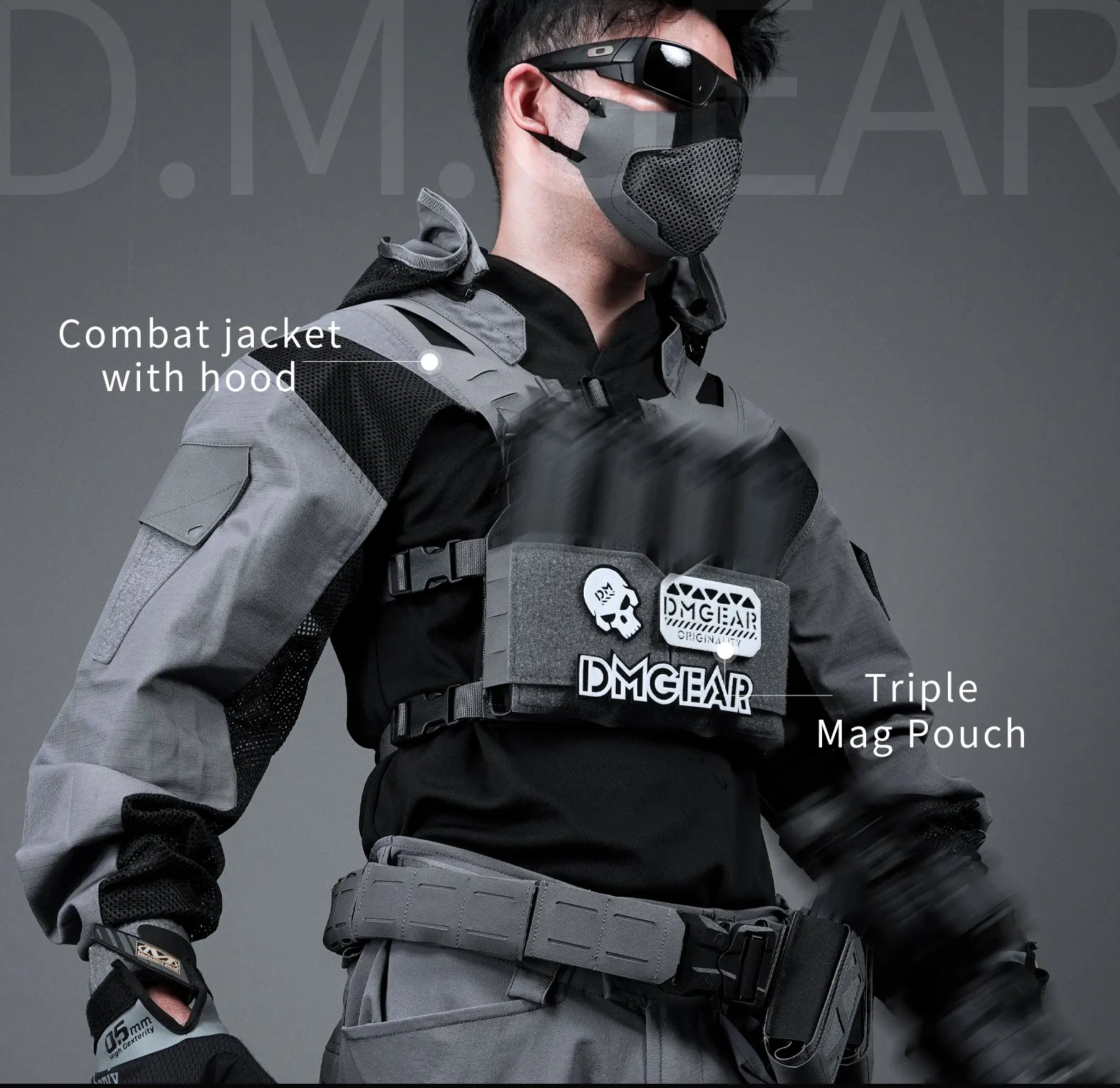 Chaqueta táctica DMGear con capucha