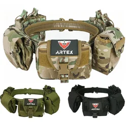 Cinturón táctico utilitario con bolsas para airsoft y accesorios