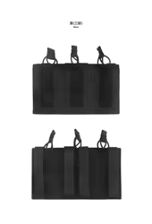 Bolsa elástica porta revistas exterior con compartimentos