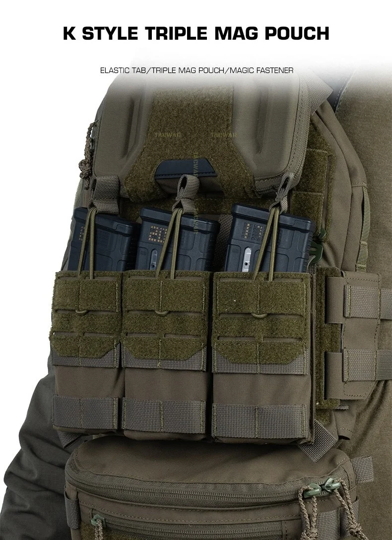 Funda táctica frontal para tres cargadores M4