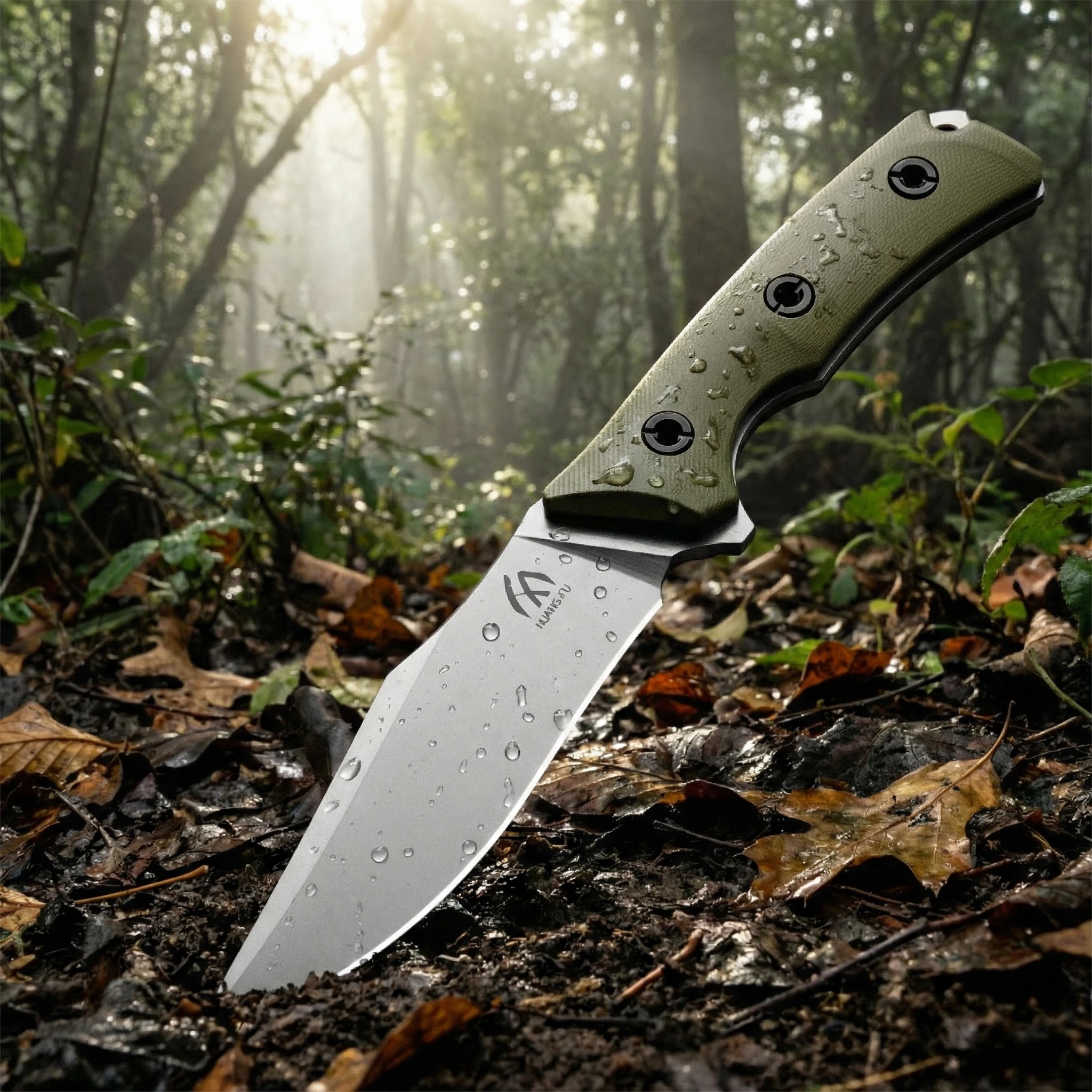Cuchillo hoja fija G10 exterior con funda táctica - imagen 3