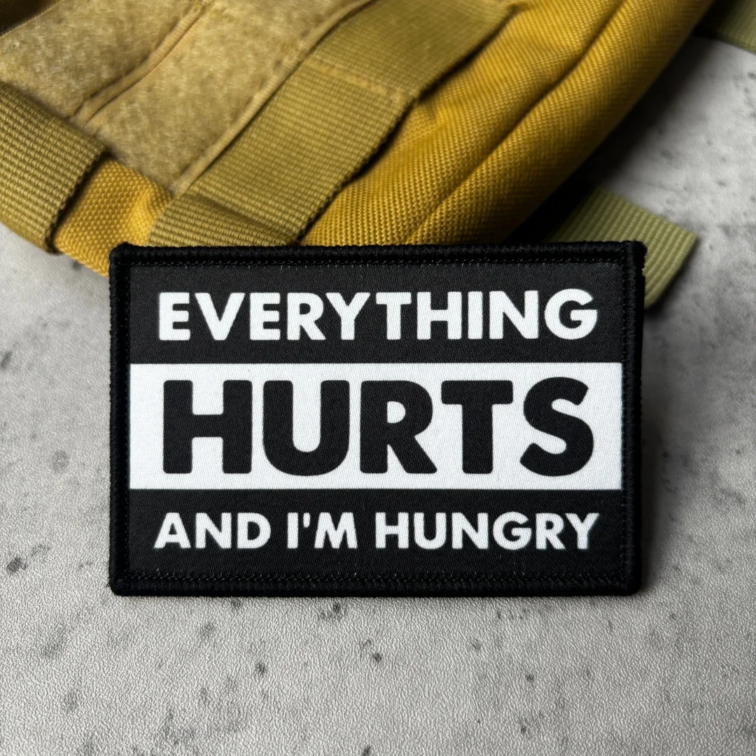 Parche táctico morale frase divertida Everything Hurts – velcro - imagen 5