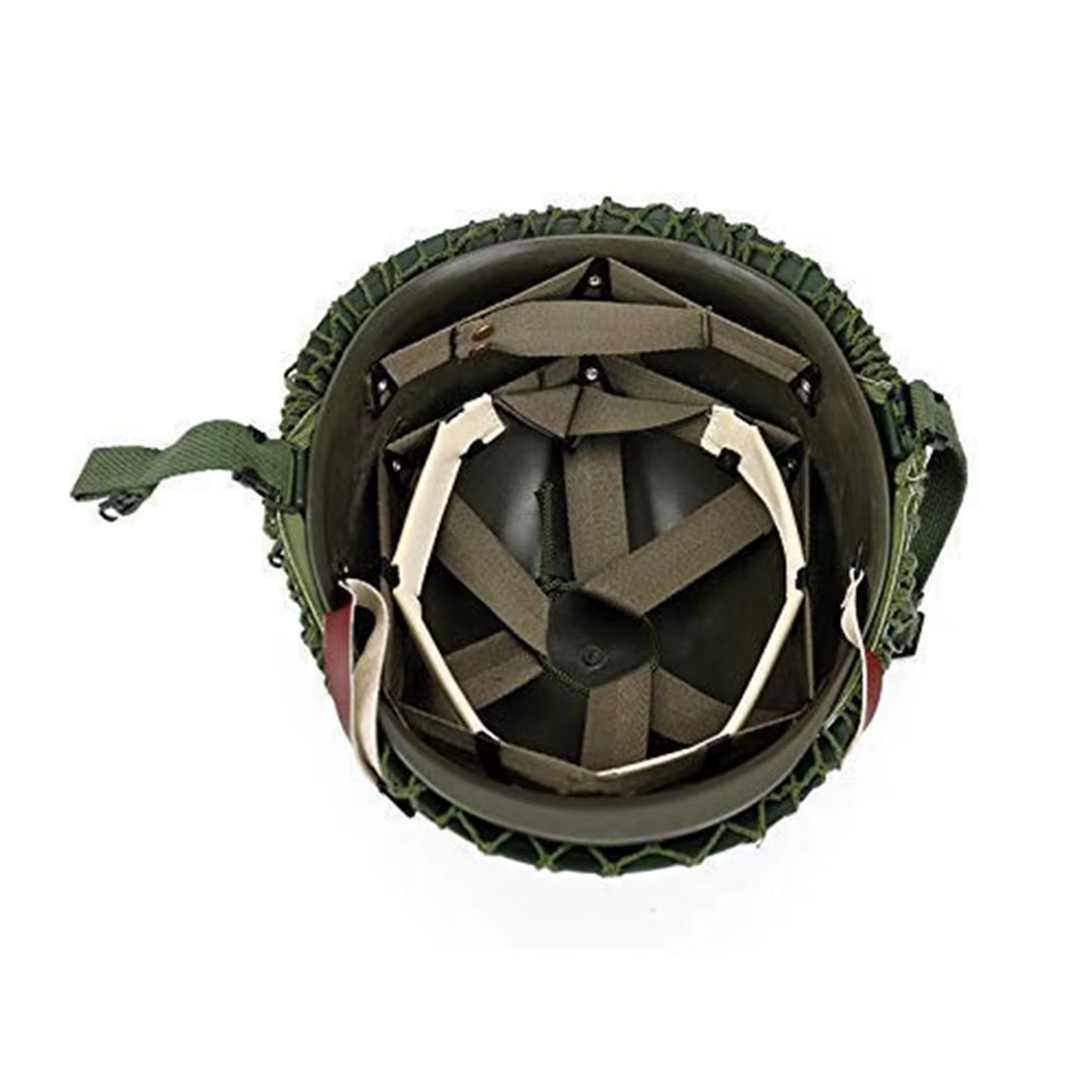 Casco M1 Segunda Guerra Mundial réplica acero con correa barbilla - imagen 5