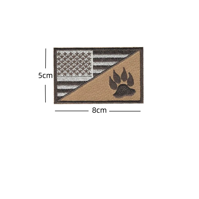 Parche bordado bandera americana para perro – Táctico veterano para chaleco o arnés - imagen 5