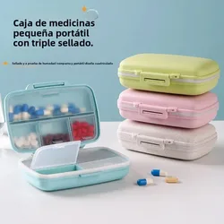 Pastillero compacto estanco a prueba de humedad con compartimentos