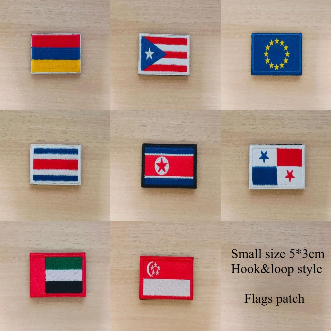 Parche bordado gancho y bucle bandera Escocia rayas para gorra