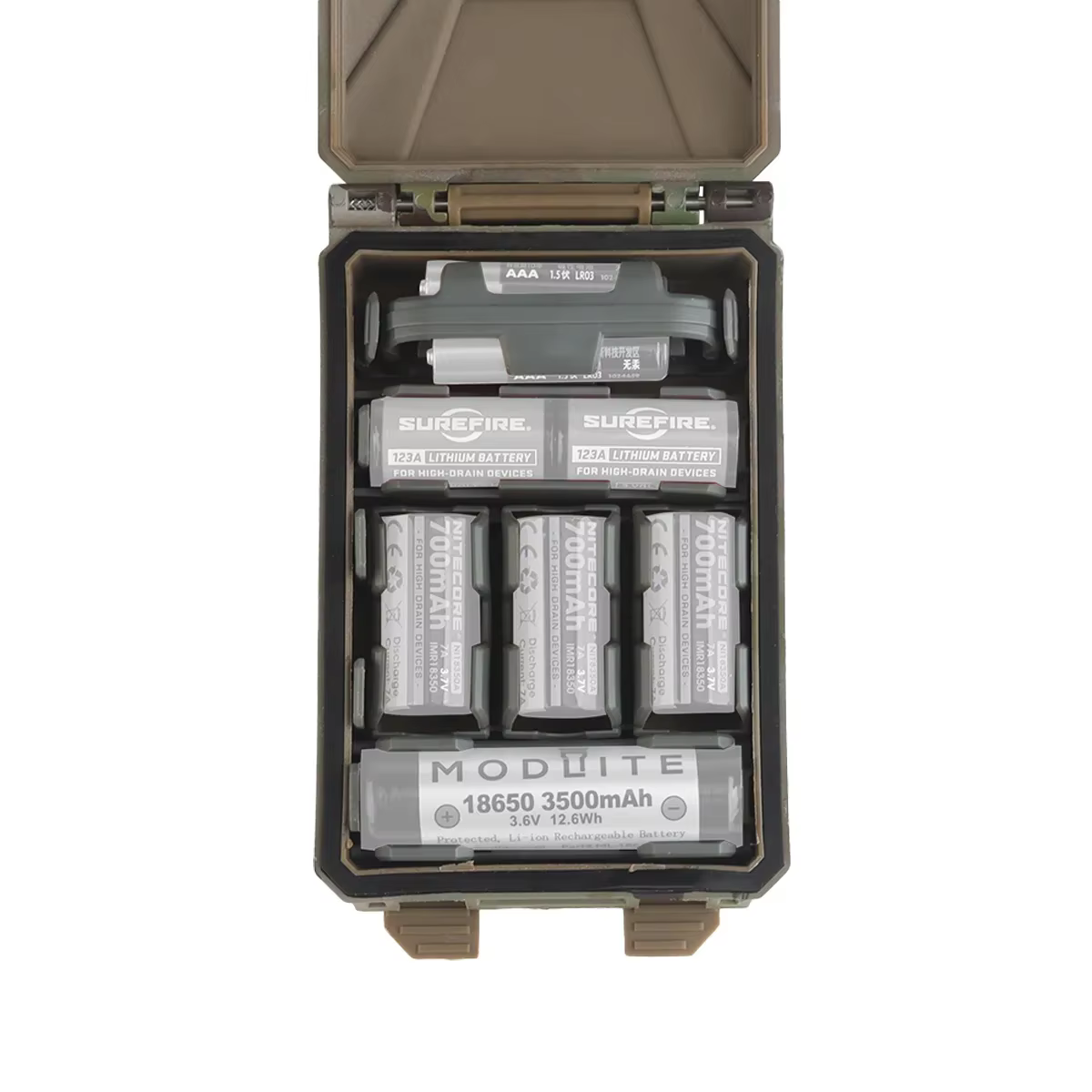 Portapilas táctico Molle extensible para baterías 18650 CR123A - imagen 2