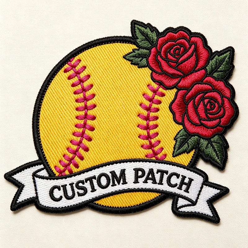 Parche termoadhesivo bordado personalizado Softbol para chaqueta - imagen 4