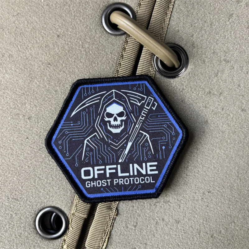 Parche Táctico Offlines Death con velcro para uniforme - imagen 2