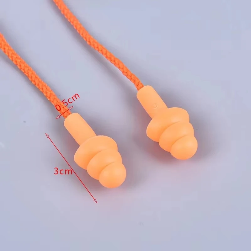 Tapones auditivos de silicona reutilizables para ruido y natación - imagen 2