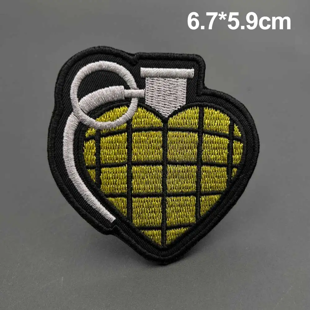Brazalete táctico de tela bordado granada militar para uniformes - imagen 2