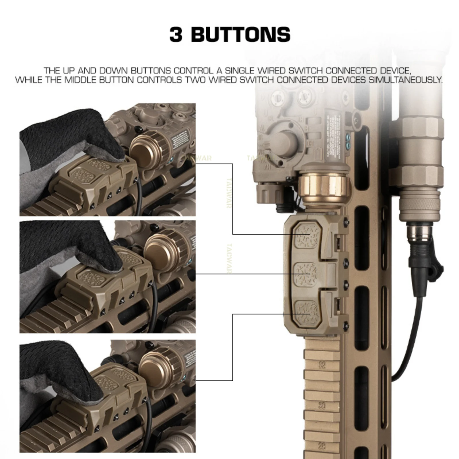 Cubierta táctica de nailon doble control para interruptor MOD - imagen 5