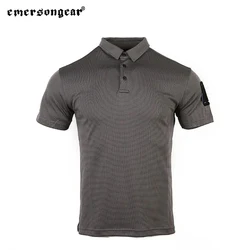 Emersonger Polo táctico azul secado rápido transpirable funcional