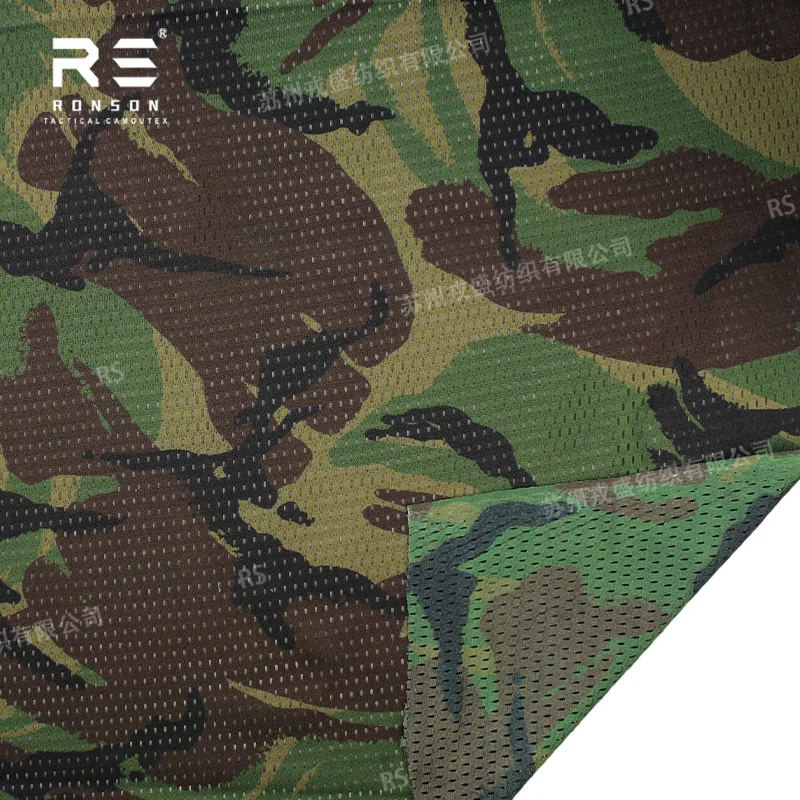 Tela de malla elástica camuflaje DPM británico para máscara táctica - imagen 2
