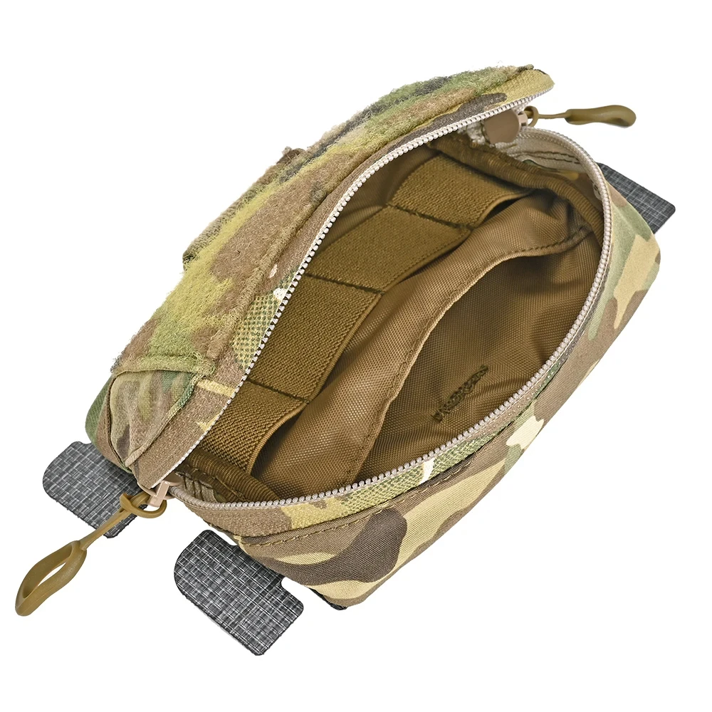 Bolsa táctica MOLLE EDC para placa, gancho y bucle, doble cremallera - imagen 4