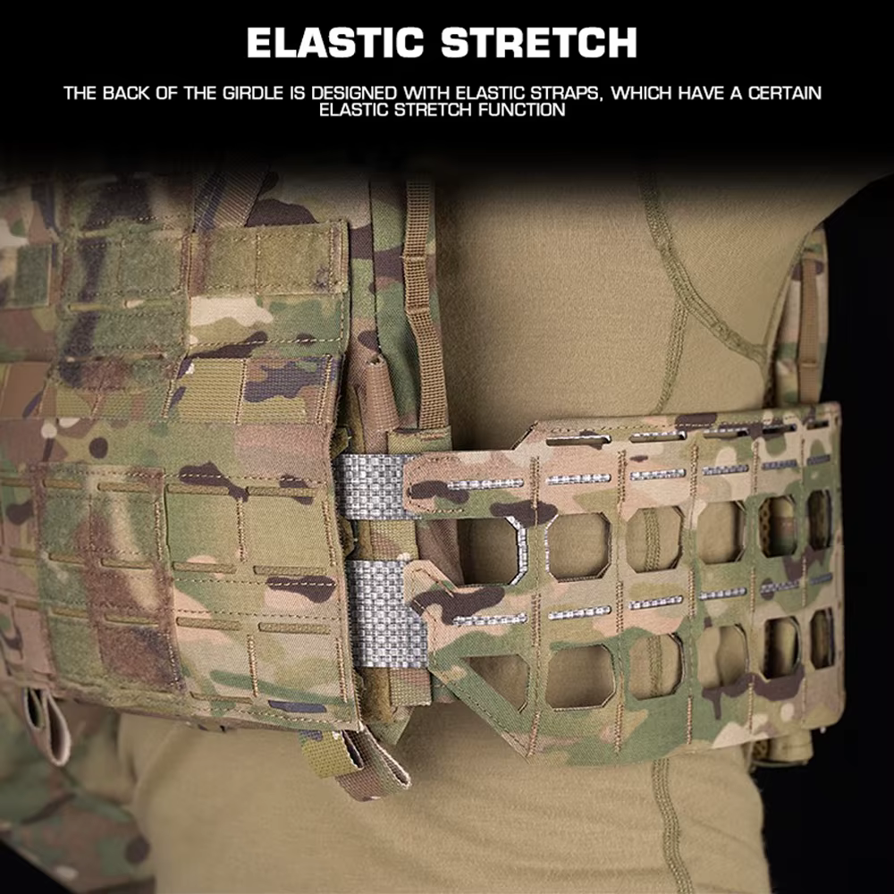 Portaplacas MOLLE táctico camuflaje woodland para chaleco modular