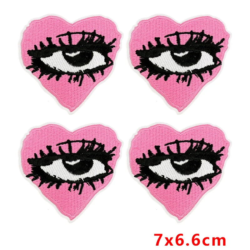Parche bordado termoadhesivo gato rosa, corazón y niña para coser - imagen 5