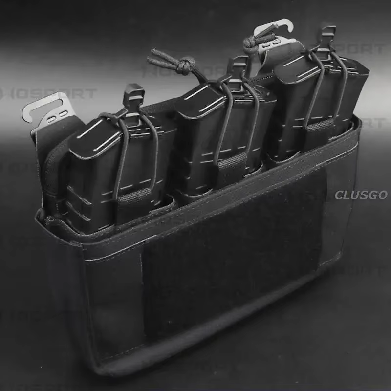 Bolsa táctica triple para cargadores 7.62 en vista general