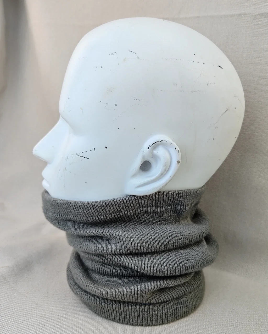 Gorro militar alemán de punto gris: cubrecuello y mascarilla - imagen 3