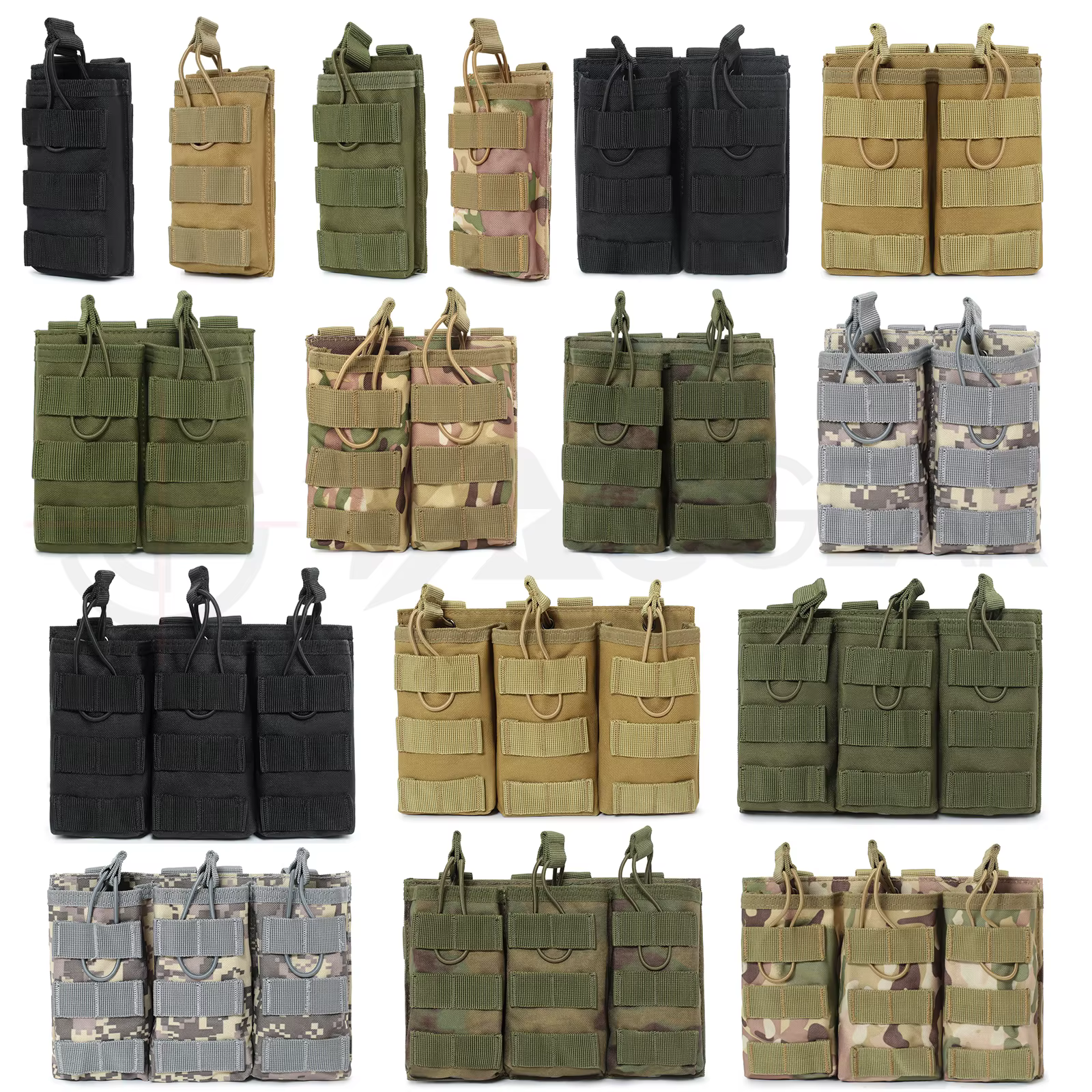 Funda portacargadores doble MOLLE 1000D AR15 M4 AK Airsoft - imagen 3