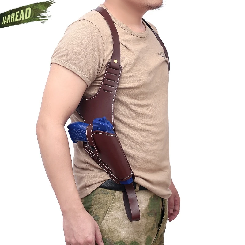 Funda de pistola cuero genuino vertical diestro oculta - imagen 4
