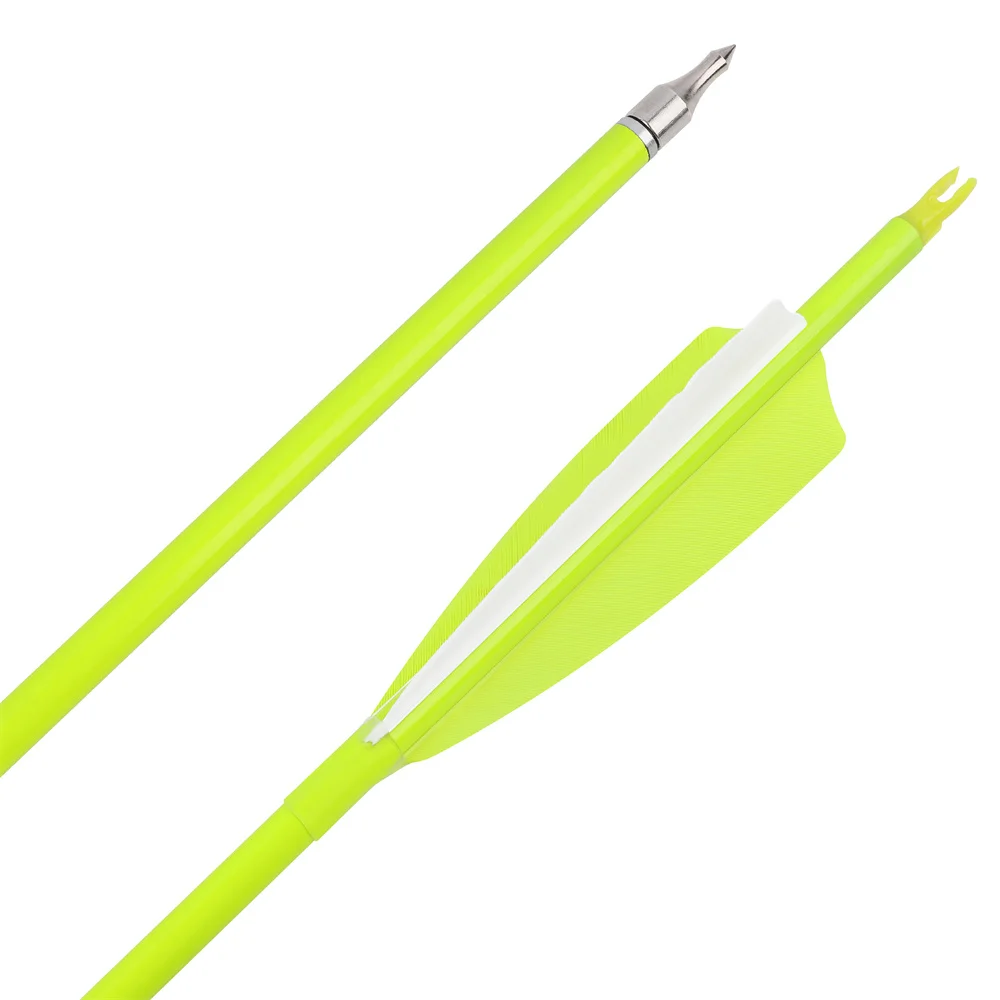 Flechas de carbono para tiro con arco recurvo, plumas naturales - imagen 2