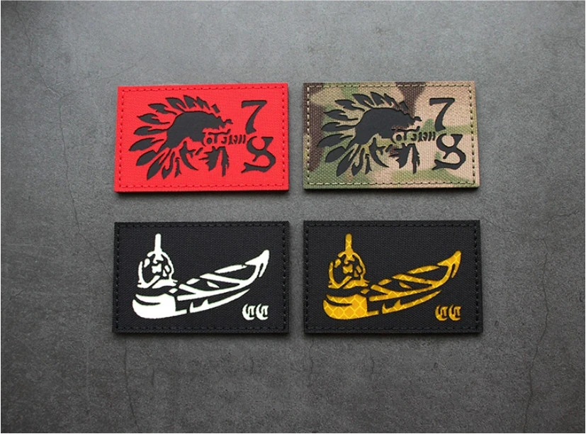 Parches de nailon para canoa - detalle bordado