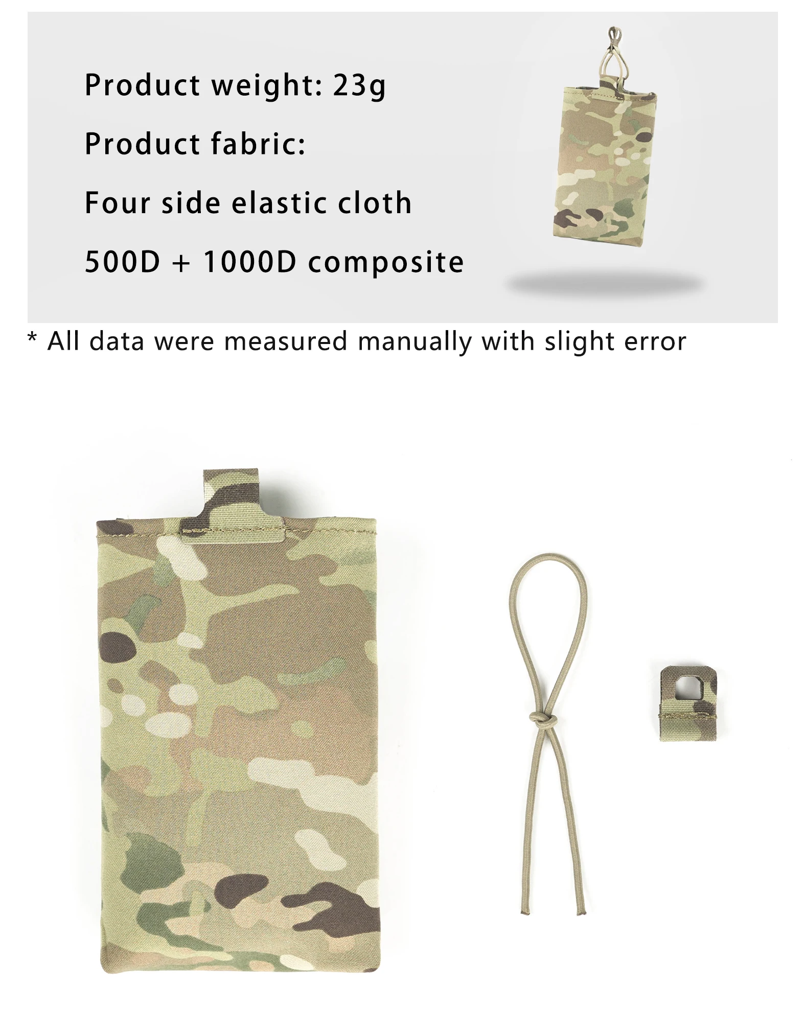 Bolsa táctica con detalle del sistema Molle