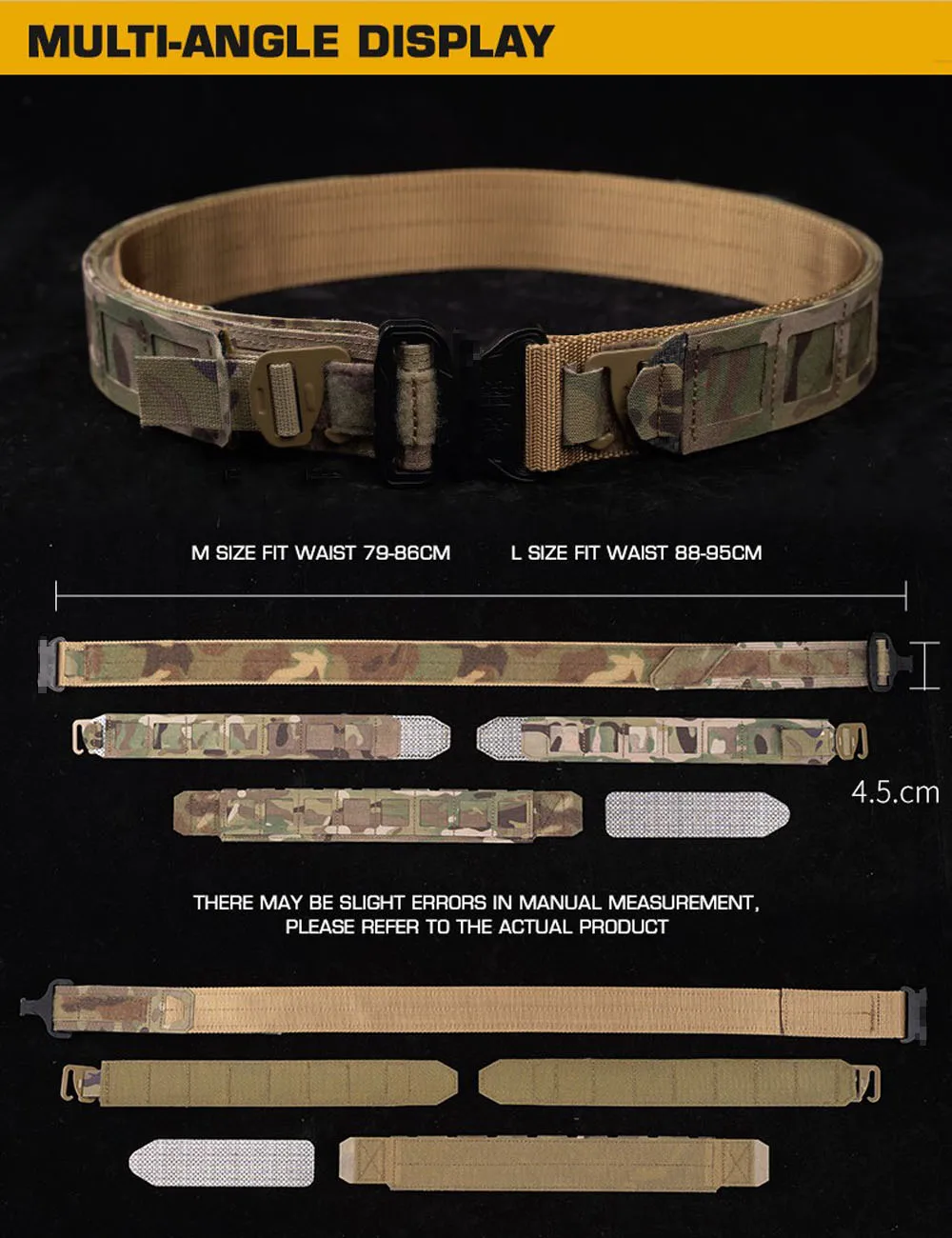 Cinturón MOLLE con sistema de anclaje modular