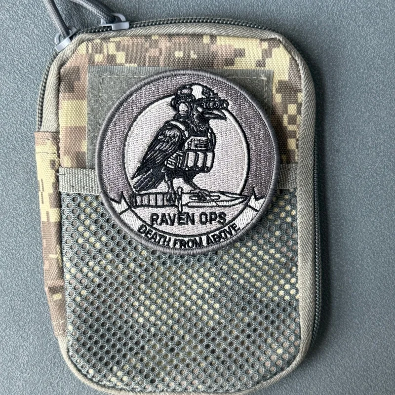 Parche moral Cuervo táctico bordado Velcro para mochila - imagen 2