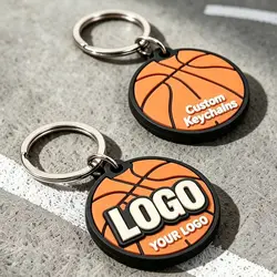 Llavero de PVC con logotipo personalizado y goma suave