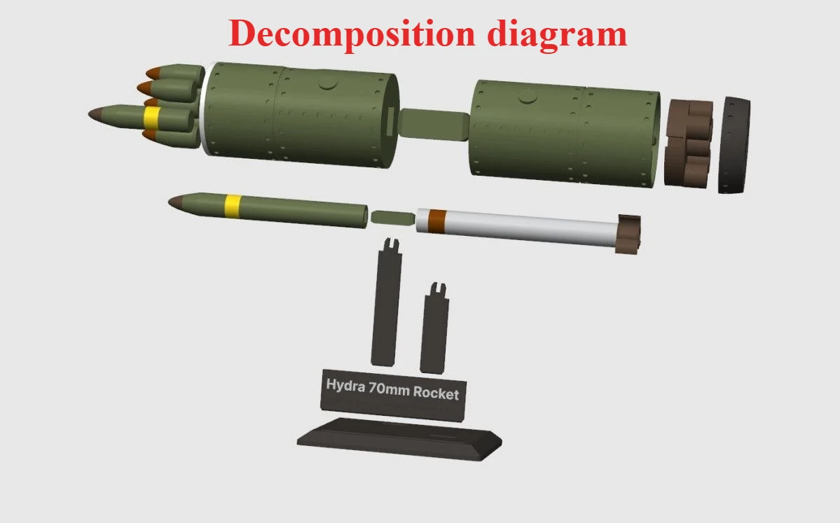 Heidela modelo militar impreso en 3D de lanzamiento DIY - imagen 2
