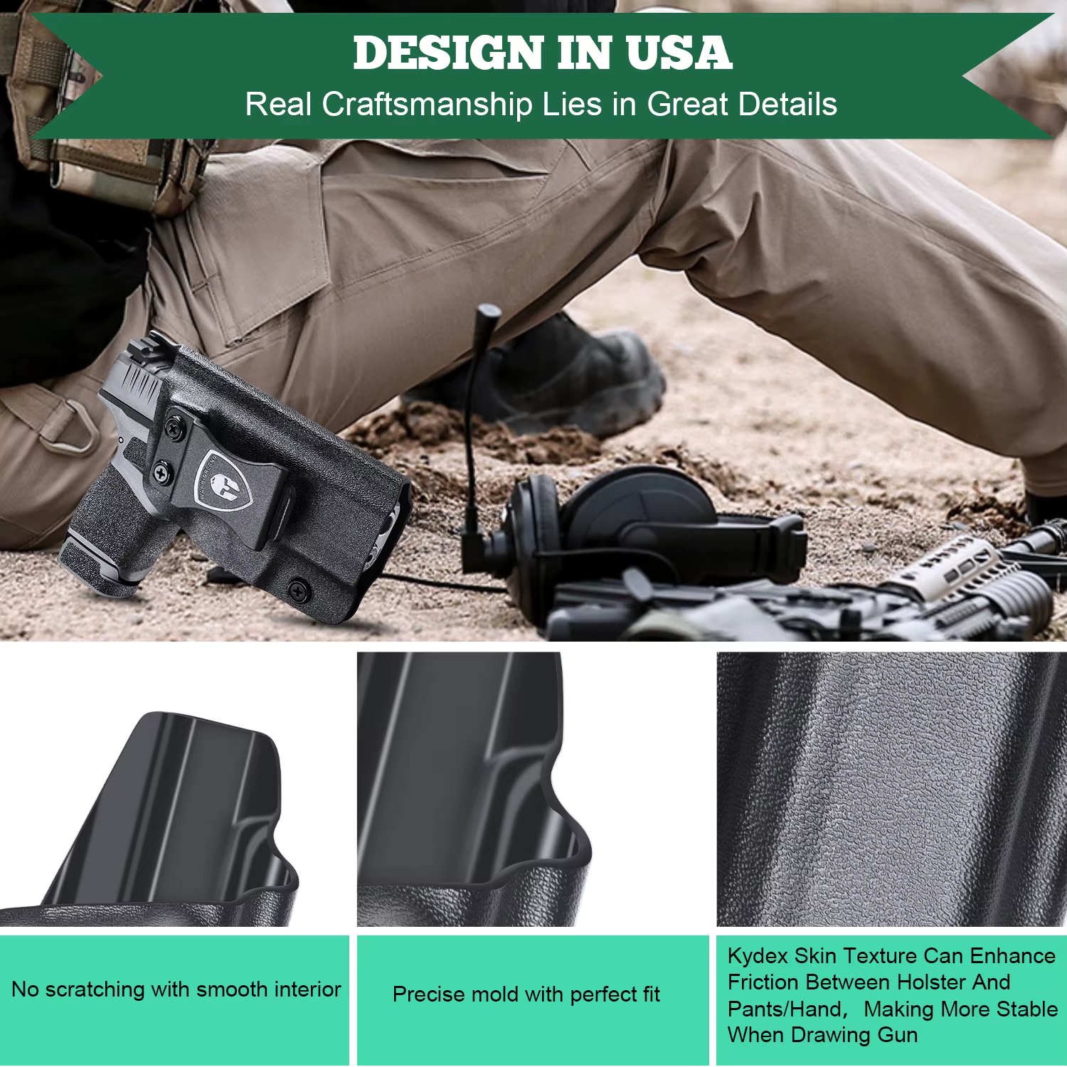 Funda Kydex Fit Hellcat Springfield Armory pistola mano derecha - imagen 5