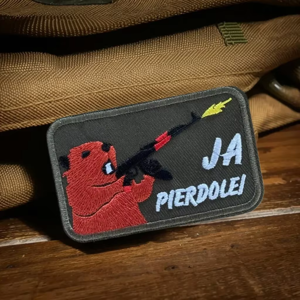 Parche táctico Bobr bordado gancho y bucle insignia moral militar - imagen 3