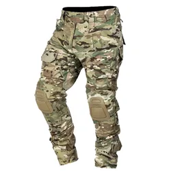 Pantalones tácticos ripstop cargo hombre exteriores con almohadillas