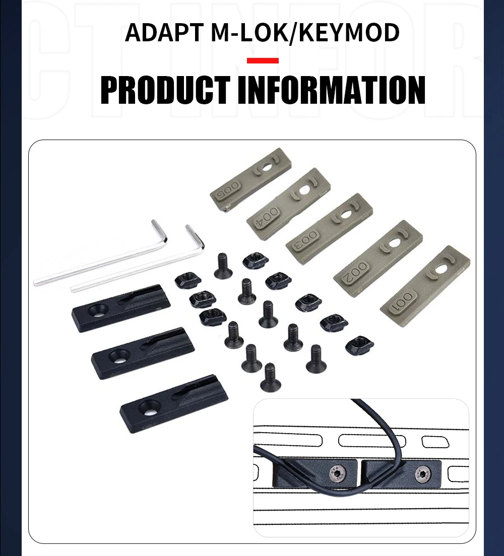 Interruptor de linterna táctica detalle