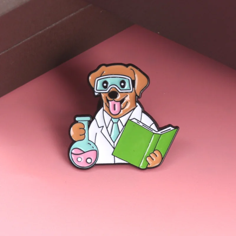 Pin metálico de animales pequeños – químico en dibujos animados - imagen 2