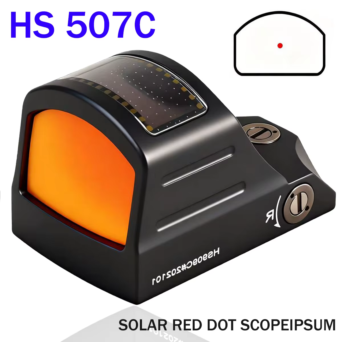Mira punto rojo solar táctica caza airsoft riel 20mm tiro aire libre - imagen 3