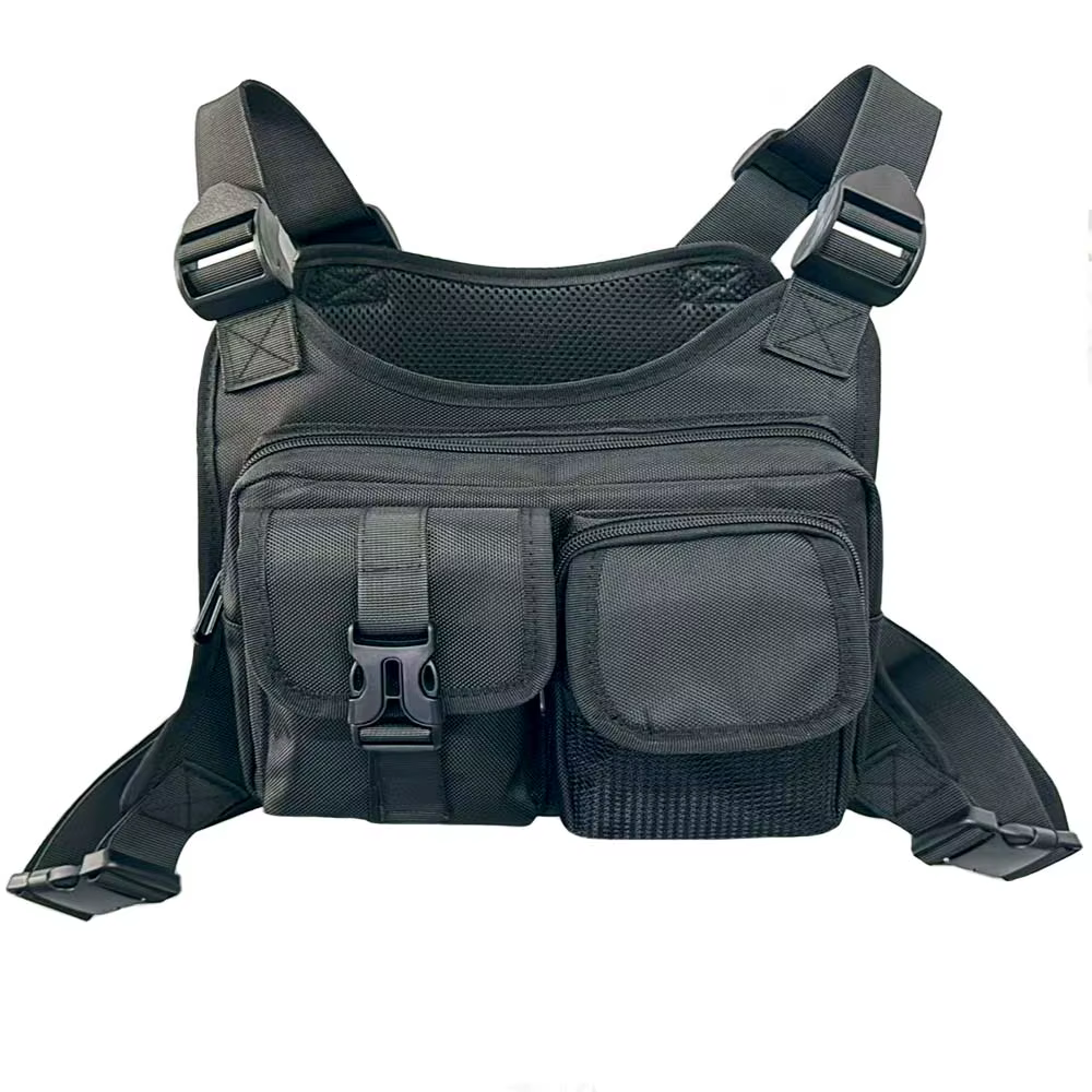 Bolsa pecho táctica MOLLE multibolsillo para exteriores