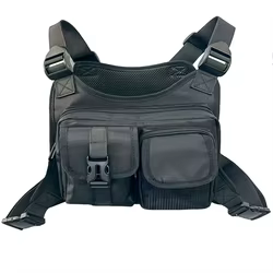 Bolsa pecho táctica MOLLE multibolsillo para exteriores