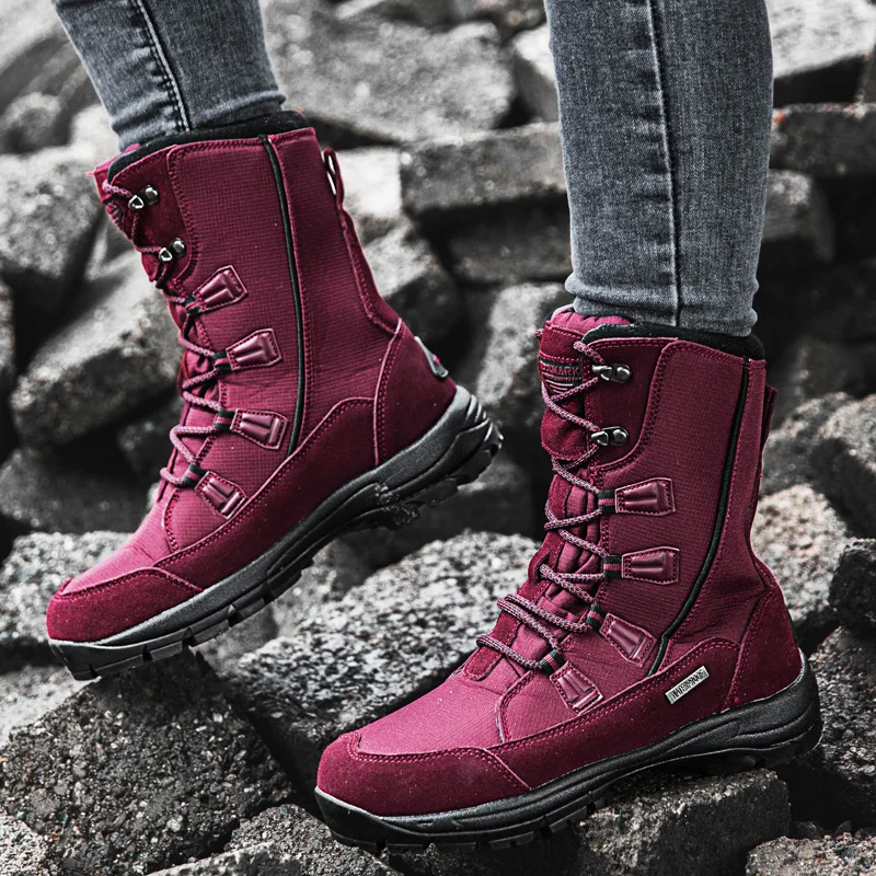 Botas de montaña mujer invierno piel térmica – Senderismo nieve - imagen 4
