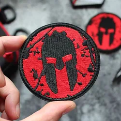 Parche espartano MOLLE bordado para casco táctico militar