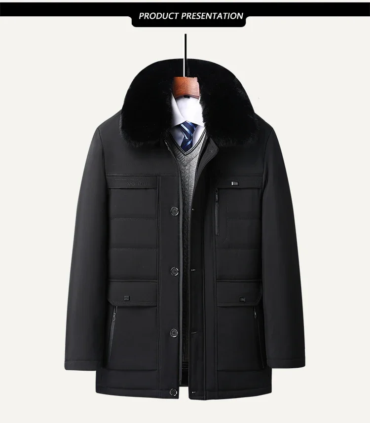 Parka 5XL detalle costuras y botones