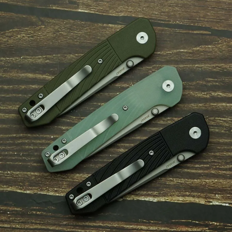 LEMIFSHE JR4547 Cuchillo plegable acero 14C28N hoja y mango G10 - imagen 5