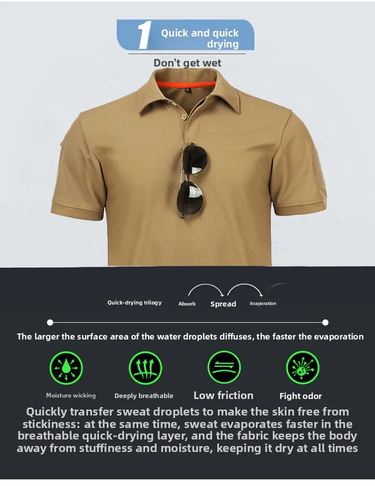 Camiseta polo holgada de secado rápido