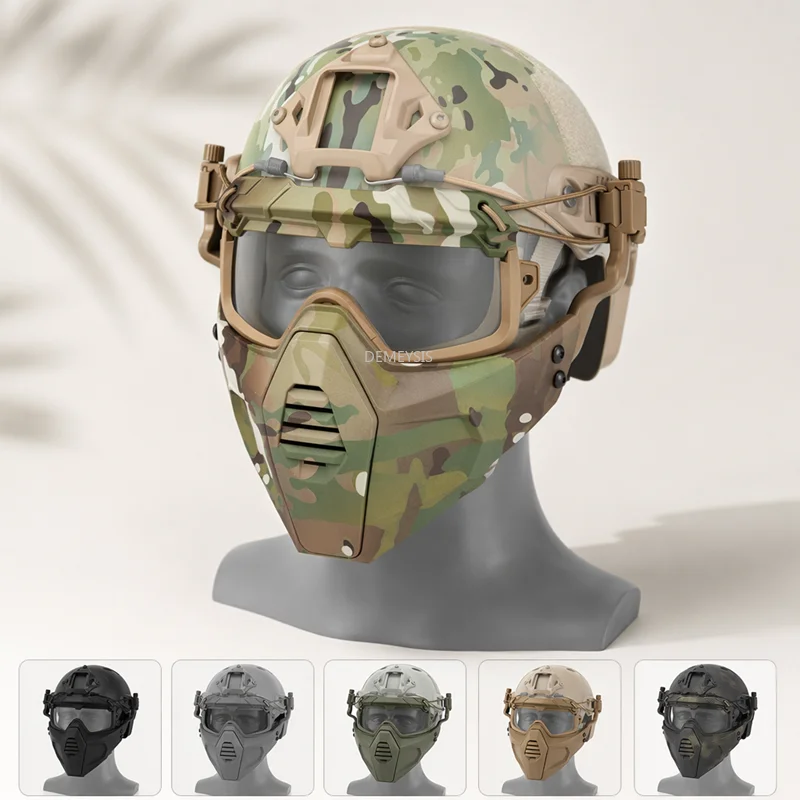 Máscara táctica con gafas extraíbles para airsoft y paintball