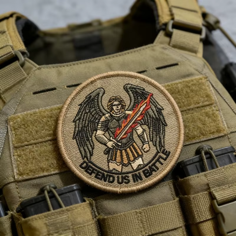 Angel Warrior Parche táctico bordado con gancho y bucle moral - imagen 4