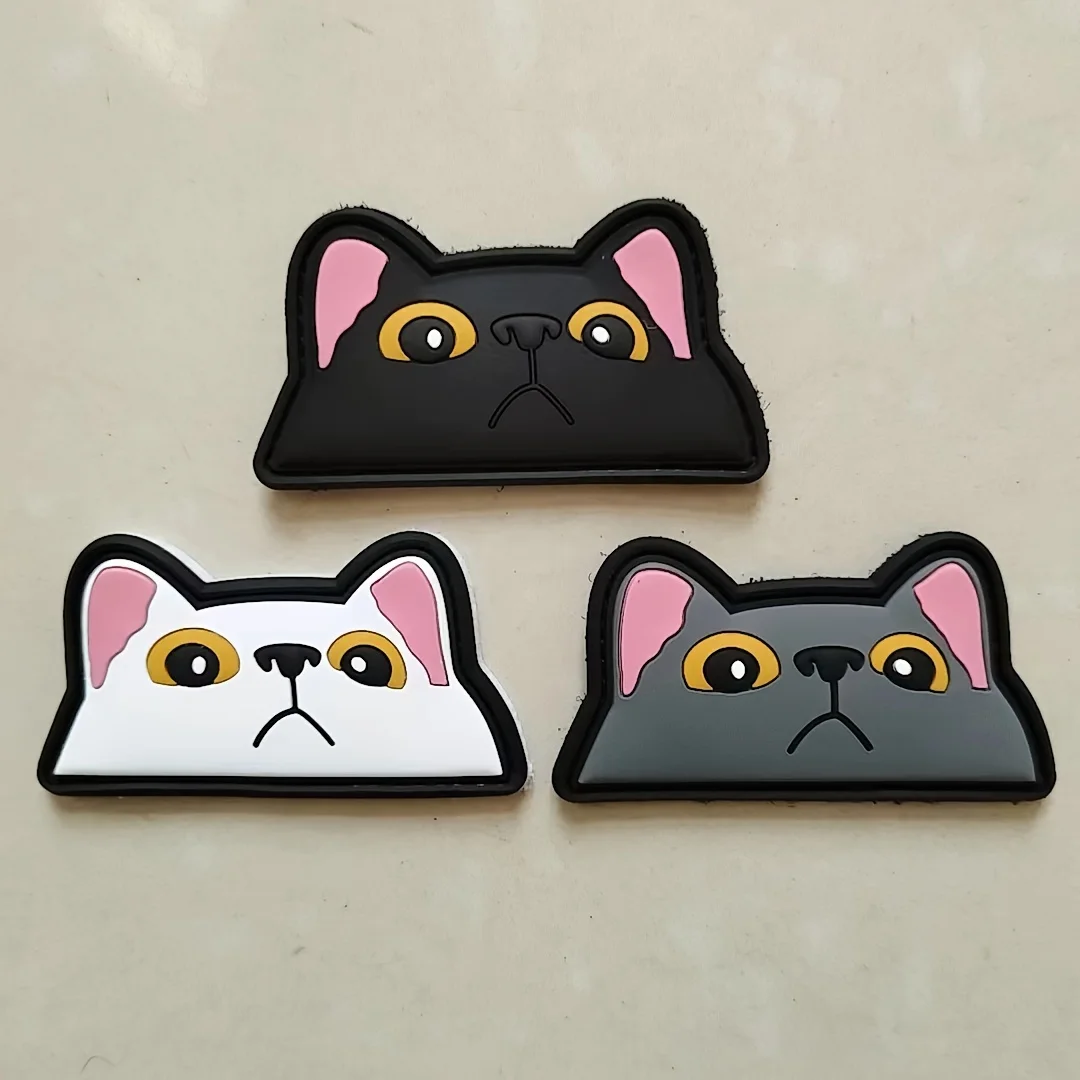 Parche de gato negro con velcro